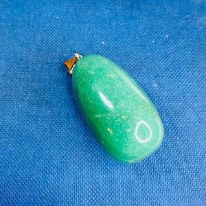 Green Aventurine Stone of Opportunity Quartz Pendant 1.5”